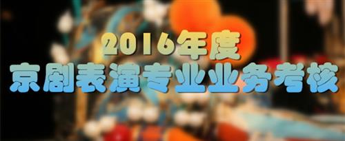 粉嫩B在线视频国家京剧院2016年度京剧表演专业业务考...